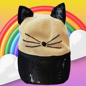 Cute sequined cat ear hat